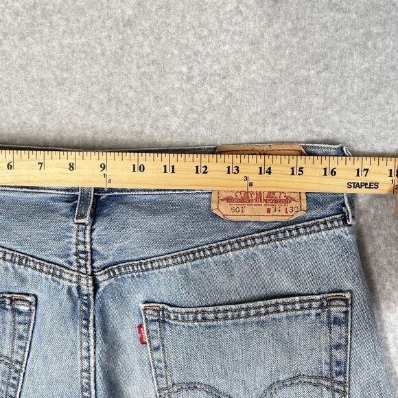 Levi’s 501 XX Vintage Jeans Men’s 34x30 Light Wash Distressed Skater Grunge Y2K - Picture 9 of 16